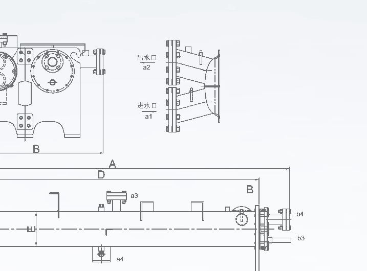 The manufacturer dimension and nozzle drawing