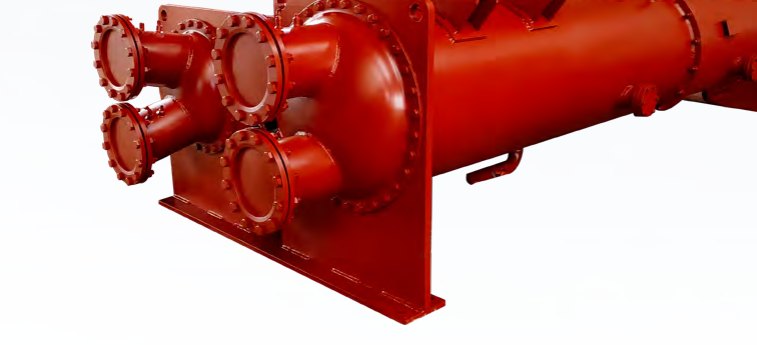Special evaporator for modular chiller