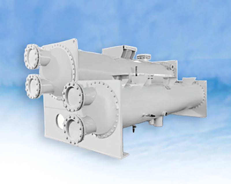 Two-circuit shell-and-tube condenser