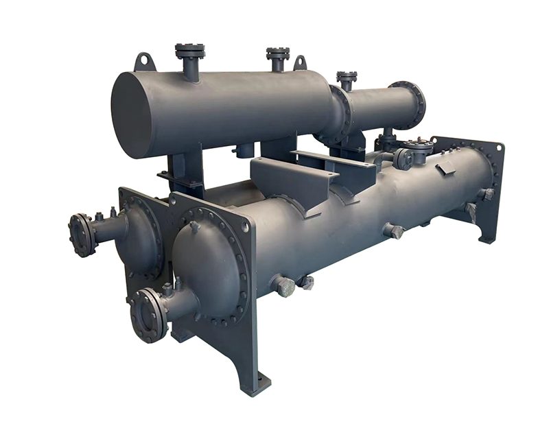 Exchanger with service valves fitted